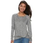 Women's Juicy Couture Twist Hem Tee, Size: Small, Light Grey