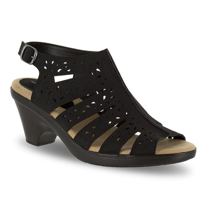 Easy Street Kamber Women's High-heel Sandals, Size: Medium (5), Black