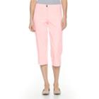 Women's Briggs Straight-leg Capris, Size: 12, Light Pink
