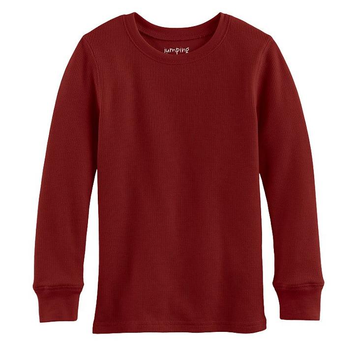 Boys 4-10 Jumping Beans&reg; Solid Thermal Tee, Size: 7, Red