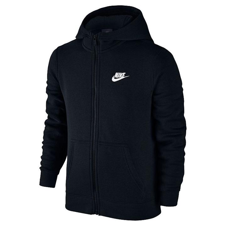 Boys 8-20 Nike Full-zip Club Hoodie, Size: Medium, Grey (charcoal)