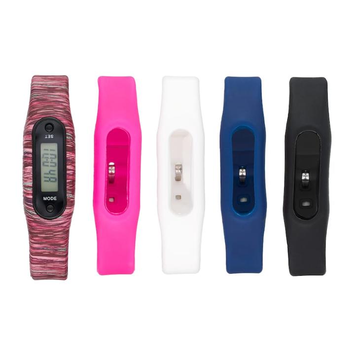 B-fit Women's Slim Activity Tracker & Interchangeable Band Set - Bfs2554bk709-078, Size: Medium, Multicolor