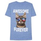Boys 8-20 Cat Awesome Furever Tee, Size: Large, Blue (navy)