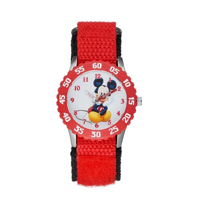 Disney's Mickey Mouse Boys' Time Teacher Watch, Men's, Red