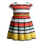 Girls 4-6x Youngland Crochet Lace Striped Dress, Girl's, Size: 5, Ovrfl Oth
