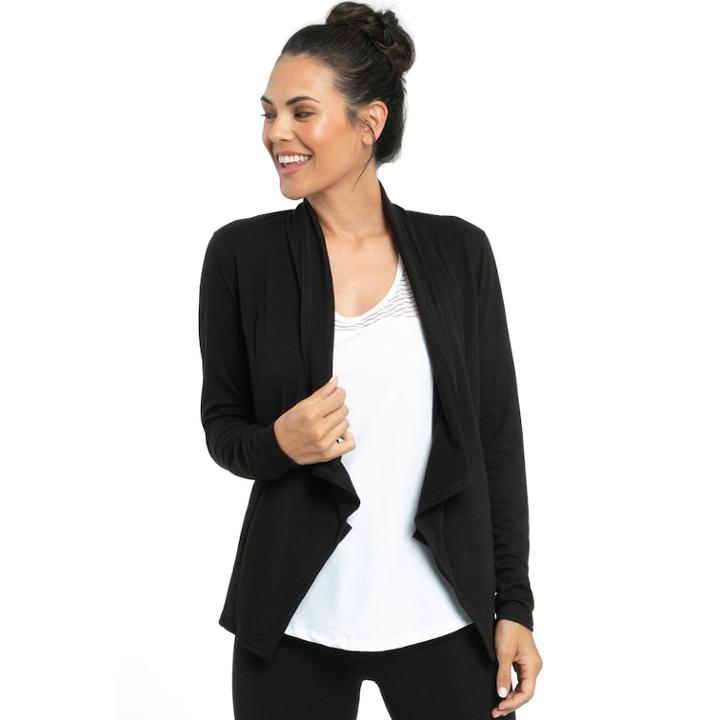 Women's Marika Desi Drape Cardigan, Size: Medium, Black