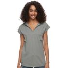 Women's Sonoma Goods For Life&trade; Embroidered Hoodie Tee, Size: Medium, Med Green