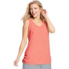 Plus Size Just My Size Ruched Scoopneck Tank, Women's, Size: 3xl, Red Other
