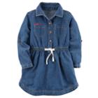 Toddler Girl Carter's Denim Shirt Dress, Size: 5t, Blue