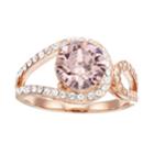 Brilliance Vintage Round Swarovski Crystal Ring, Women's, Size: 8, Pink