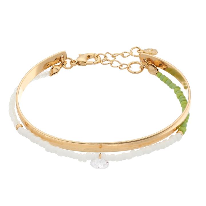 Lc Lauren Conrad Beaded Double Strand Bracelet, Women's, Green