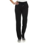 Petite Croft & Barrow&reg; Drawstring Mid-rise Lounge Pants, Women's, Size: L Petite, Black