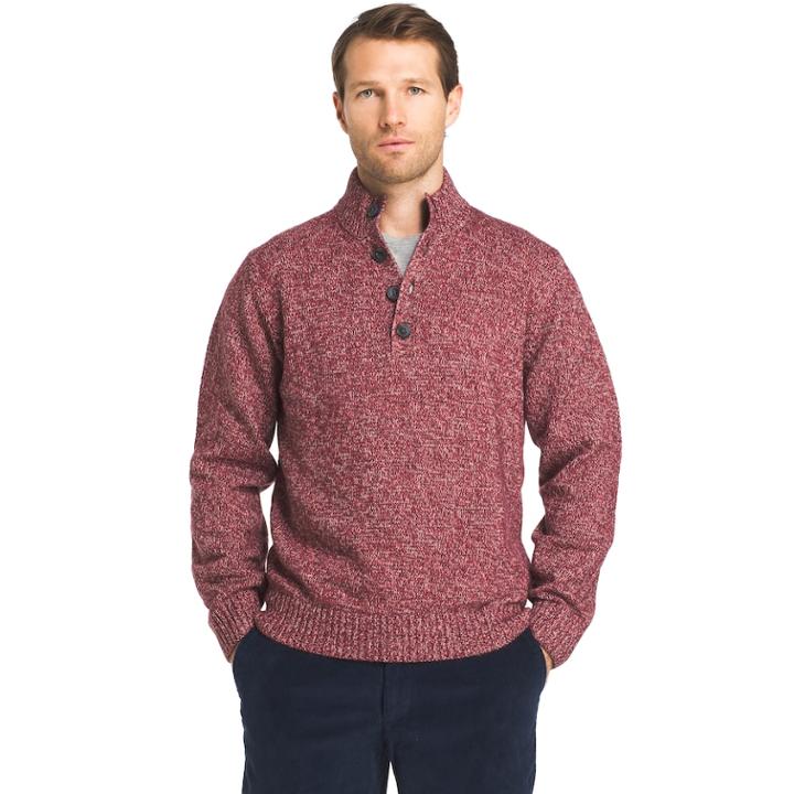 Men's Izod Harbor River Regular-fit Marled Pullover Sweater, Size: Large, Drk Purple