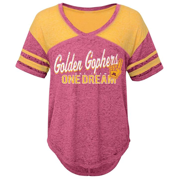 Juniors' Minnesota Golden Gophers Football Tee, Women's, Size: Large, Red Other