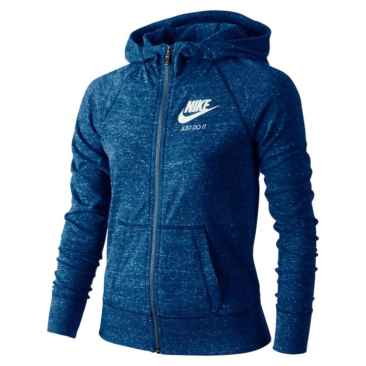 Girls 7-16 Nike Just Do It Marled Nep Raglan Zip-up Hoodie, Size: Large, Brt Blue