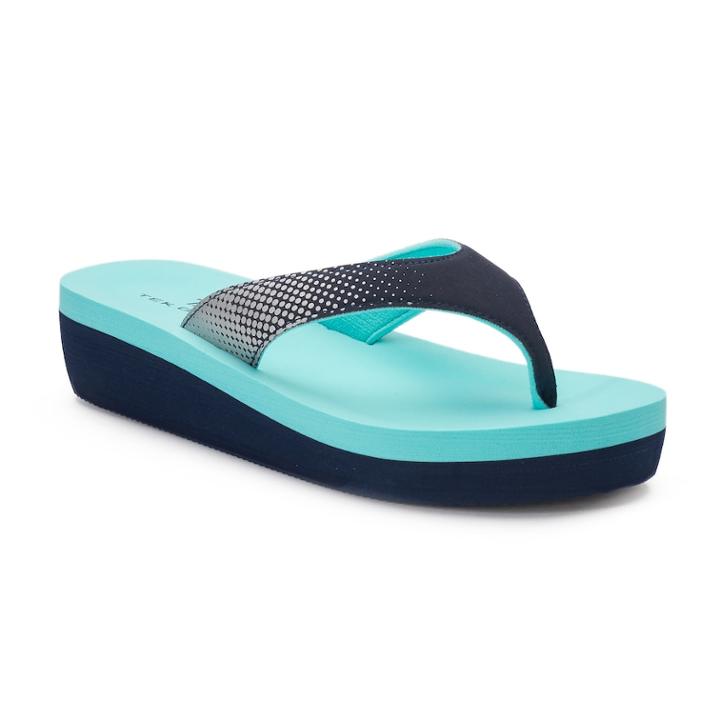 Women's Tek Gear&reg; Lami Wedge Sandals, Size: Medium, Turquoise/blue (turq/aqua)