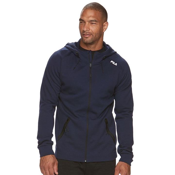 Big & Tall Fila Sport&reg; Athletic-fit Space-dye Fleece 2.0 Fleece Jacket, Men's, Size: Xxl Tall, Dark Blue