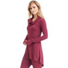 Plus Size Cuddl Duds Softwear Cowlneck Tunic Top, Women's, Size: 1xl, Dark Red