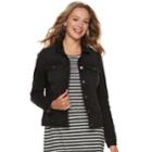 Women's Sonoma Goods For Life&trade; Jean Jacket, Size: Xxl, Black