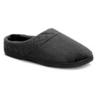 Dearfoams Women's Quilted Velour Clog Slippers, Size: Medium, Black