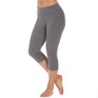 Women's Marika Ava Performance Curvy Capri Leggings, Size: Small, Med Grey