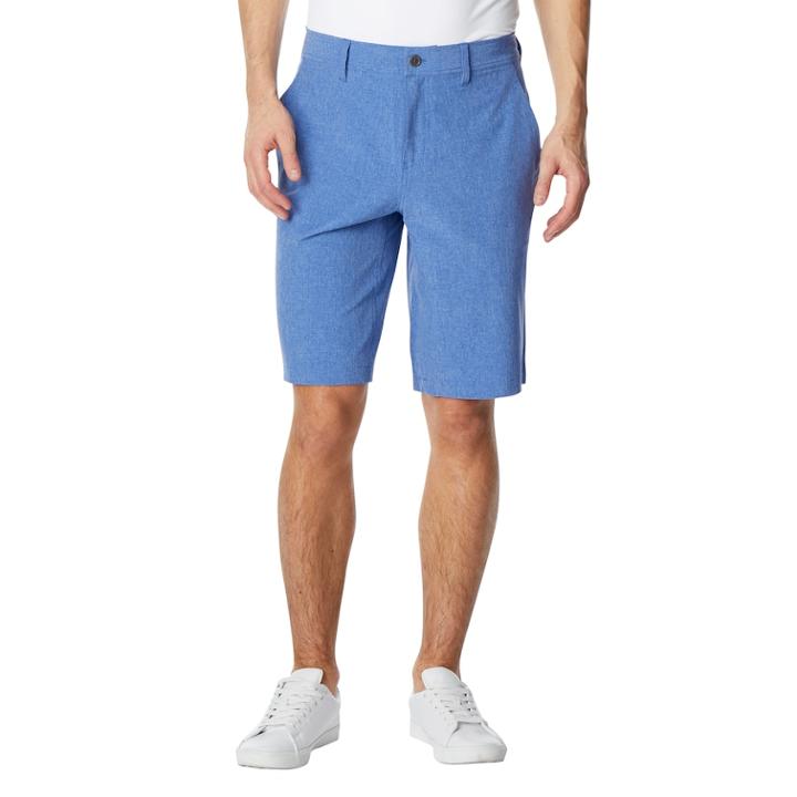 Men's Coolkeep Classic-fit Stretch Performance Flat-front Shorts, Size: 40, Blue