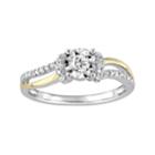 Stella Grace Two Tone Sterling Silver 1/5 Carat T.w. Diamond Ring, Women's, Size: 8, White