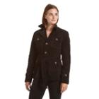Women's Excelled Belted Suede Jacket, Size: Medium, Black