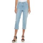 Women's Gloria Vanderbilt Amanda Capri Jeans, Size: 16, Med Blue