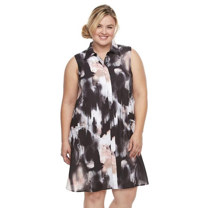 Plus Size Chaya Floral Shirtdress, Women's, Size: 16 W, Ovrfl Oth