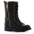 Seven7 Mr. Zipper Women's Combat Boots, Size: 10, Black