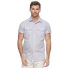 Men's Apt. 9&reg; Premier Flex Slim-fit Stretch Textured Woven Button-down Shirt, Size: Xl Slim, Purple