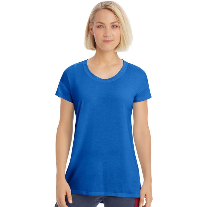 Women's Champion Gym Issue Short Sleeve Tee, Size: Medium, Med Blue