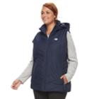 Plus Size New Balance Quilted Puffer Vest, Women's, Size: 2xl, Blue (navy)