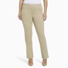 Plus Size Gloria Vanderbilt Avery High-rise Pull-on Jeans, Women's, Size: 18 W, Beig/green (beig/khaki)
