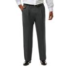 Big & Tall J.m. Haggar Premium Classic-fit Sharkskin Stretch Pleated Suit Pants, Men's, Size: 50x32, Dark Grey