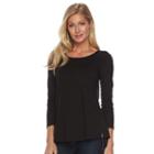 Women's Woolrich First Forks Scoopneck Tee, Size: Medium, Black