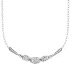 1/2 Carat T.w. Diamond 10k White Gold Xo Necklace, Women's, Size: 18