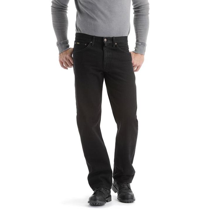 Men's Lee Regular Fit Straight Leg Jeans, Size: 29x30, Black
