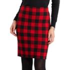 Women's Chaps Pencil Skirt, Size: Xl, Red