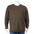 Big & Tall Croft & Barrow&reg; Fleece Crewneck Sweatshirt, Men's, Size: 3xl Tall, Dark Brown