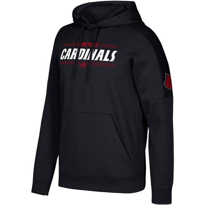 Men's Adidas Louisville Cardinals Team Issue Climawarm Hoodie, Size: Large, Black