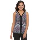 Juniors' Candie's&reg; Double V Tank, Girl's, Size: Small, Black