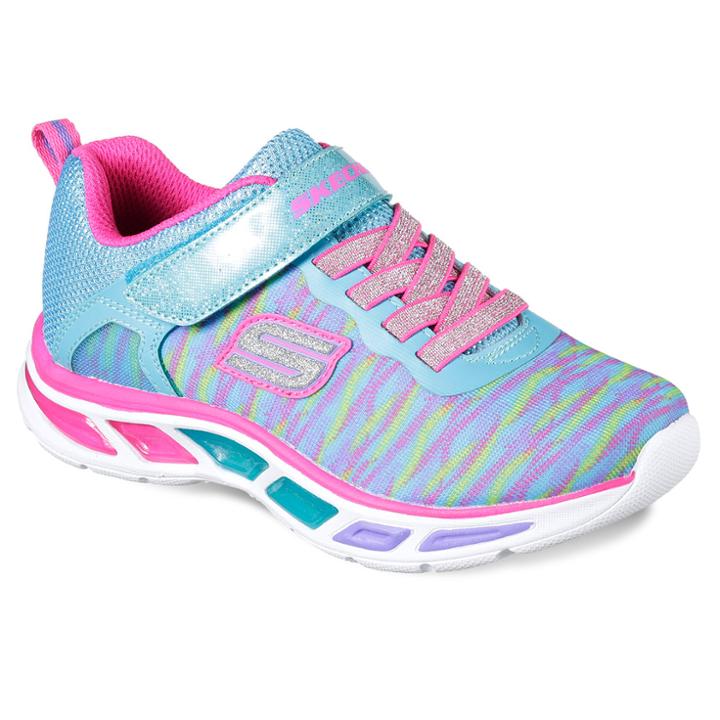 Skechers S Lights Litebeams Colorburst Girls' Light-up Sneakers, Size: 3, Green Oth