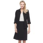 Women's Dana Buchman Open-front Soft Jacket, Size: 6, Black