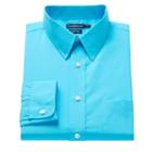 Big & Tall Croft & Barrow&reg; Easy Care Point-collar Dress Shirt, Men's, Size: 18.5 36/7b, Turquoise/blue (turq/aqua)