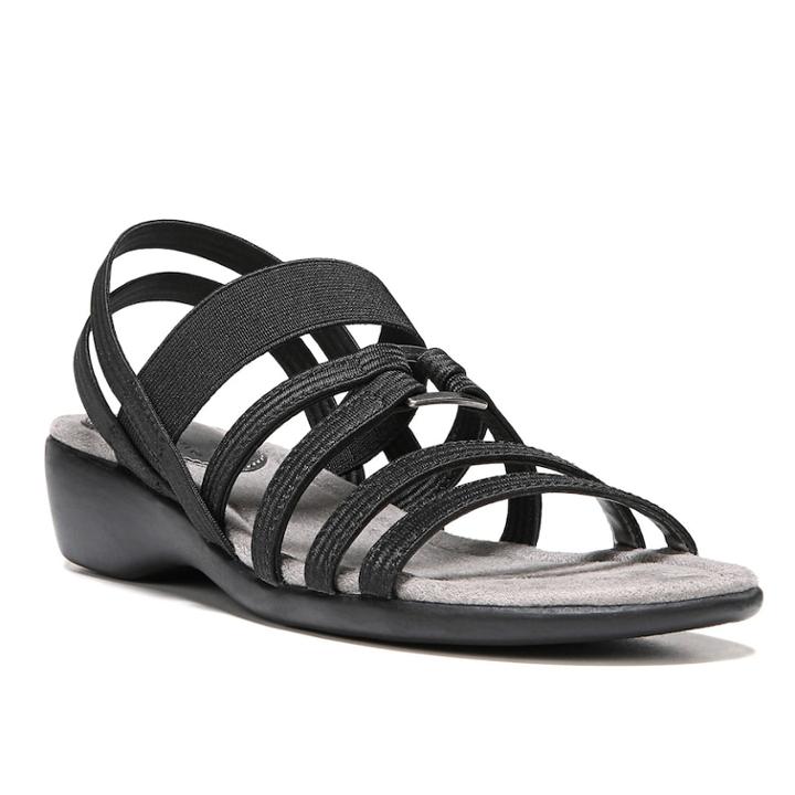 Lifestride True Women's Strappy Sandals, Size: Medium (10), Black