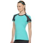 Women's Fila Sport&reg; Mesh Inset Short Sleeve Tee, Size: Xl, Turquoise/blue (turq/aqua)
