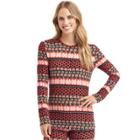 Women's Cuddl Duds Softwear Crewneck Top, Size: Small, Dark Red