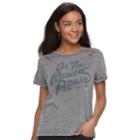 Juniors' Willie Nelson On The Road Again Tee, Teens, Size: Xs, Grey